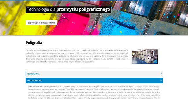 Strona produktowa 'Preparaty do czyszczenia drukarni' dla WOODCHEM - wykonanie: szkoleniami.pl