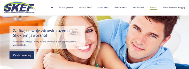 Strona internetowa dla SKEF SKOK Jaworzno - wykonana przez szkoleniami.pl