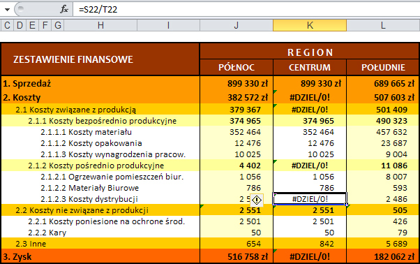 Tutorial - MS Excel - sumy częściowe