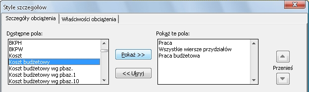 Tutorial - MS Project - dodawanie pól na skali czasu